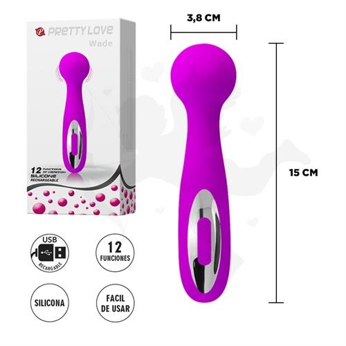 Estimulador vaginal con carga USB y 12 funciones de vibracion